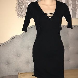 Hollister XS black fitted dress